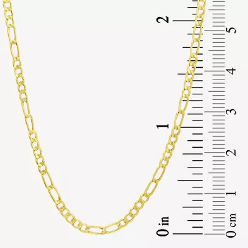 Made in Italy Unisex Adult 10K Gold 20 Inch Figaro Chain Necklace