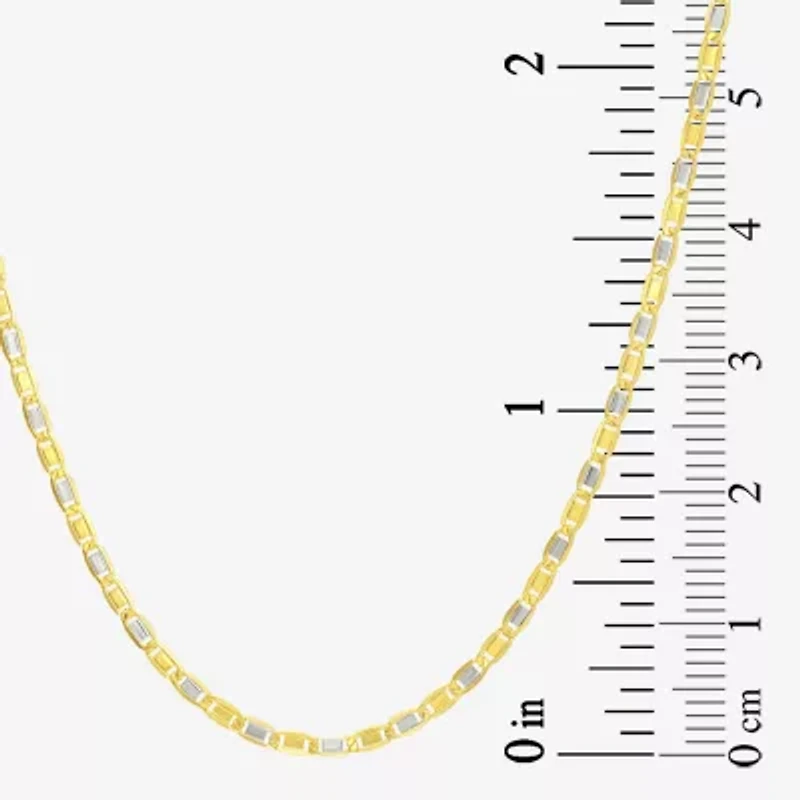 Unisex Adult 14K Two Tone Gold 20 Inch Valentino Chain Necklace