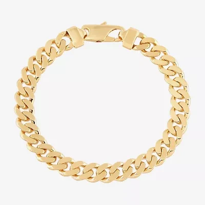 Unisex Adult 14K Gold 8 1/2 Inch Solid Link Chain Bracelet
