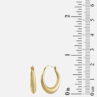 Womens 14K Gold 17mm Round Hoop Earrings