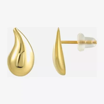 Womens 14K Gold Round Drop Earrings
