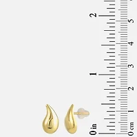 Womens 14K Gold Round Drop Earrings