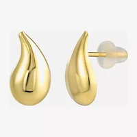 Womens 14K Gold Round Drop Earrings