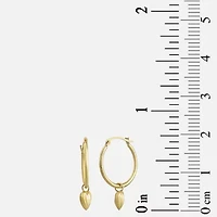Womens 14K Gold 30mm Round Hoop Earrings
