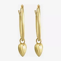 Womens 14K Gold 30mm Round Hoop Earrings
