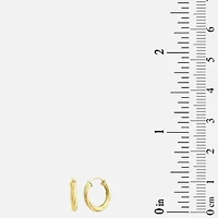 Made in Italy Womens 14K Gold 12mm Round Hoop Earrings