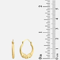Womens 10K Gold 16.6mm Round Hoop Earrings