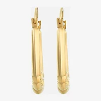 Womens 10K Gold 16.6mm Round Hoop Earrings