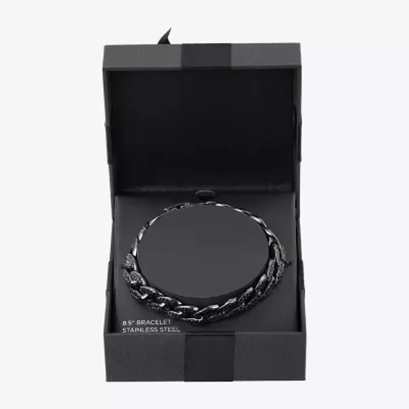 Mens Stainless Steel / Inch Curb Chain Bracelet