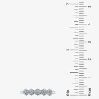 Diamond Blossom (H-I / I1) Womens 2MM 1/4 CT. T.W. Lab Grown White Sterling Silver Band