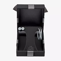 Diamond Blossom (G-H/I1-I2) Womens 1/7 CT. T.W. Lab Grown White Diamond Sterling Silver Earring Set