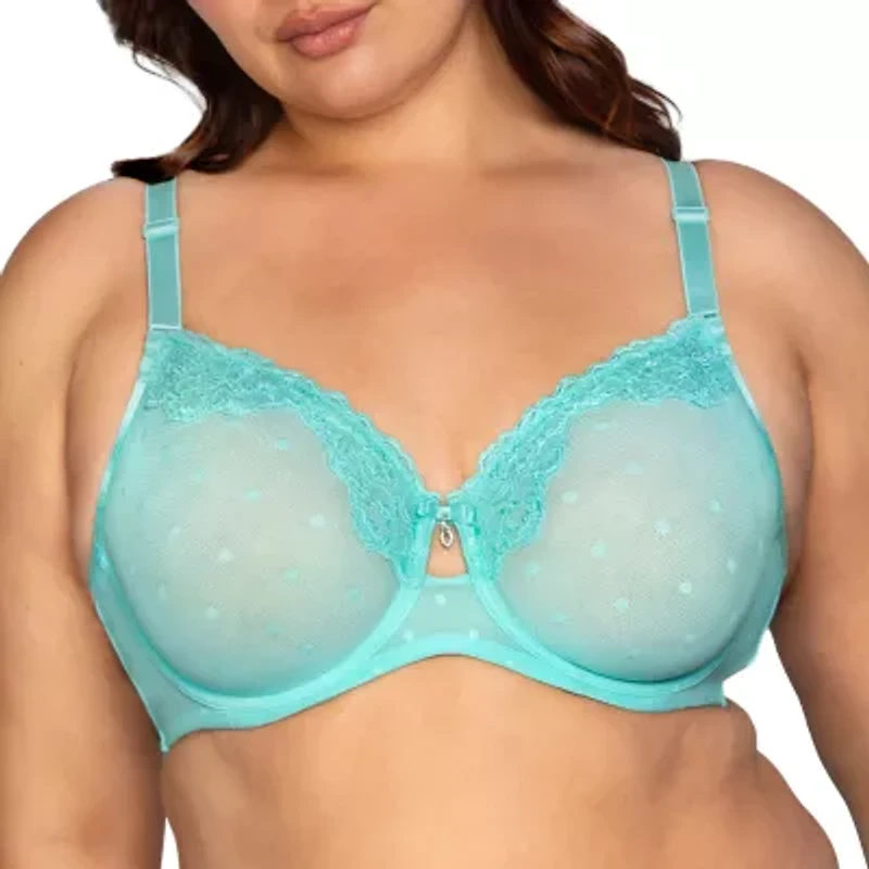 Curvy Couture Sheer Whisper Full Coverage Unlined Underwire Bra- 1368