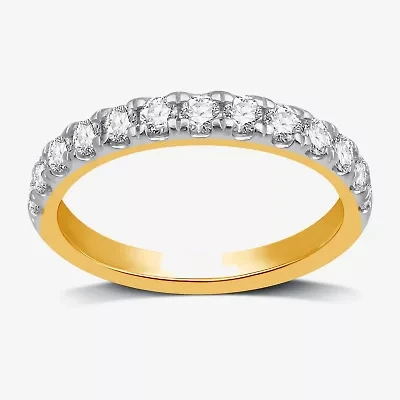 (H-I / I1) Womens 3MM 3/4 CT. T.W. Lab Grown White Diamond 14K Gold Wedding Band