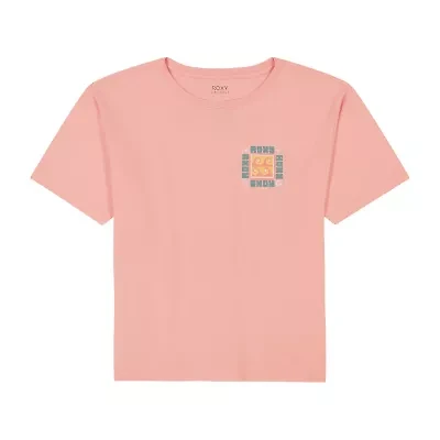 Roxy Big Kid Girls Crew Neck Short Sleeve Oversized Graphic T-Shirt
