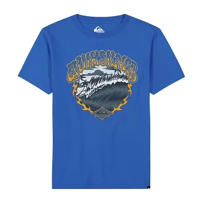 Quiksilver Big Kid Boys Crew Neck Short Sleeve Regular Fit Graphic T-Shirt