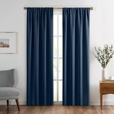 Elrene Home Fashions Vanderbilt Rod Pocket Energy Saving Blackout Single Curtain Panel
