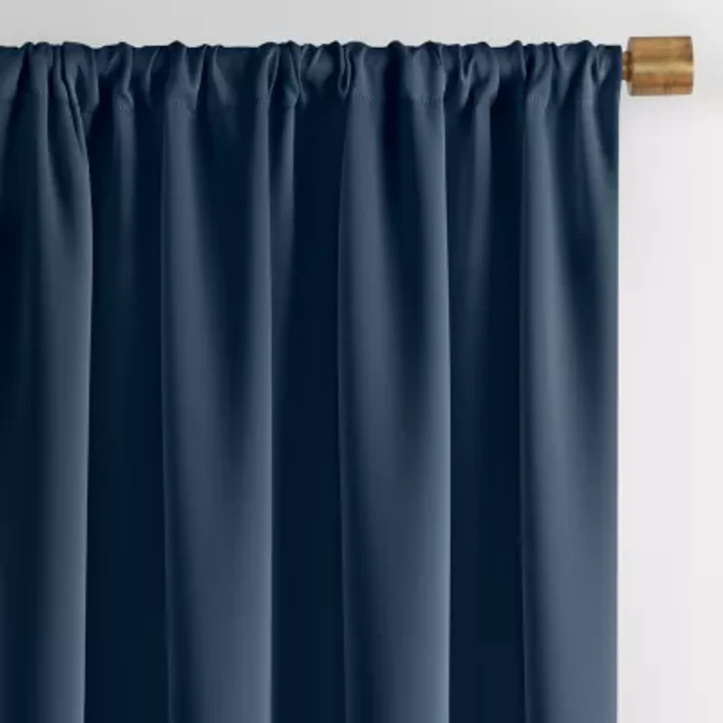 Elrene Home Fashions Vanderbilt Rod Pocket Energy Saving Blackout Single Curtain Panel