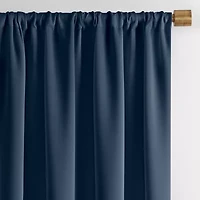 Elrene Home Fashions Vanderbilt Rod Pocket Energy Saving Blackout Single Curtain Panel