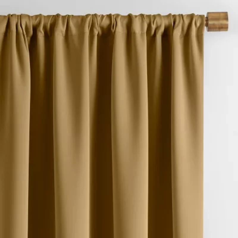 Elrene Home Fashions Vanderbilt Rod Pocket Energy Saving Blackout Single Curtain Panel