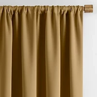Elrene Home Fashions Vanderbilt Rod Pocket Energy Saving Blackout Single Curtain Panel