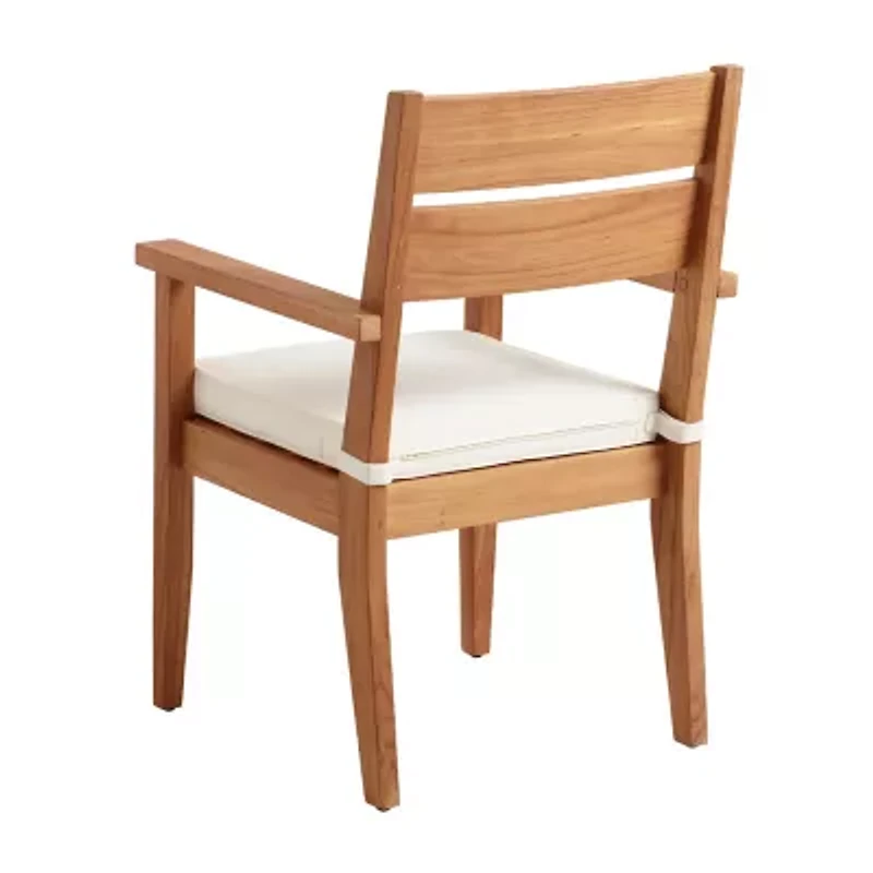 Carlbach Outdoor Teak Dining Armchair with Cushion