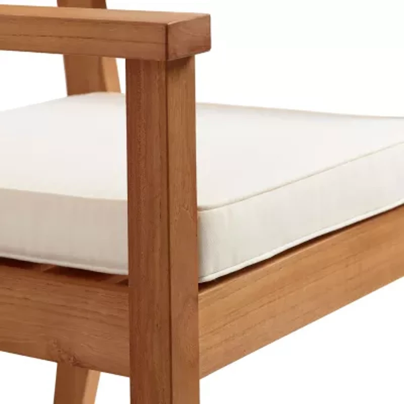 Carlbach Outdoor Teak Dining Armchair with Cushion