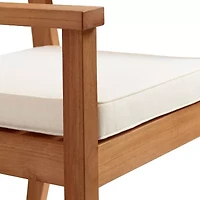 Carlbach Outdoor Teak Dining Armchair with Cushion