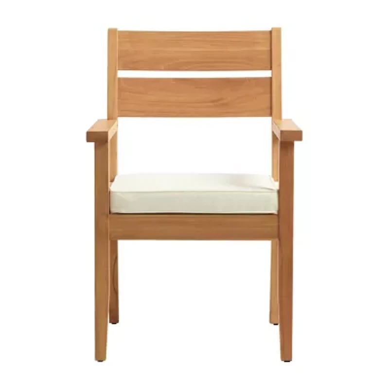 Carlbach Outdoor Teak Dining Armchair with Cushion