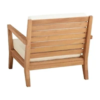 Carlbach Outdoor Teak Armchair with Cushions