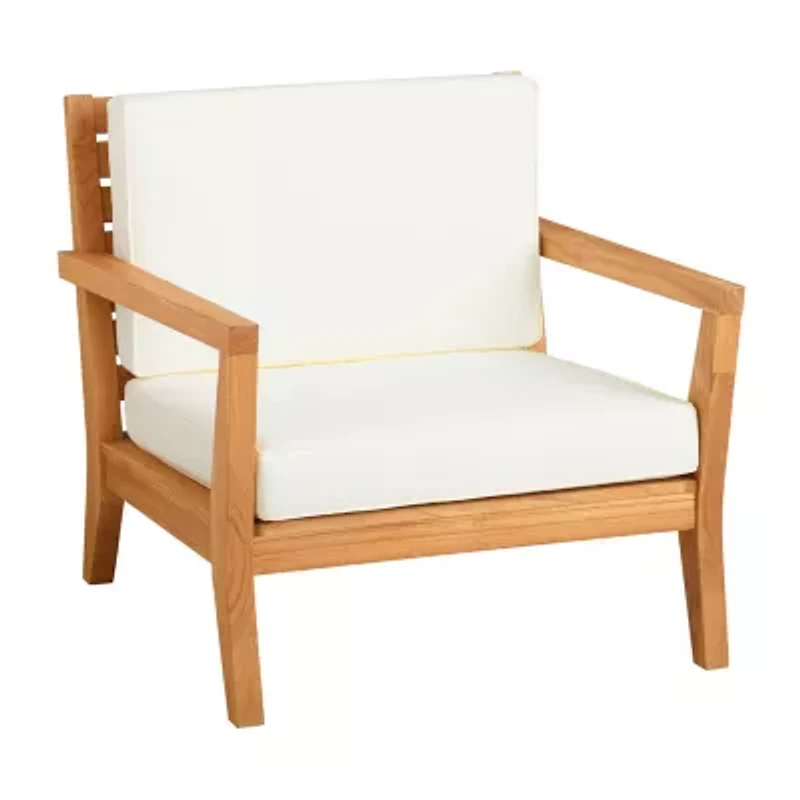 Carlbach Outdoor Teak Armchair with Cushions