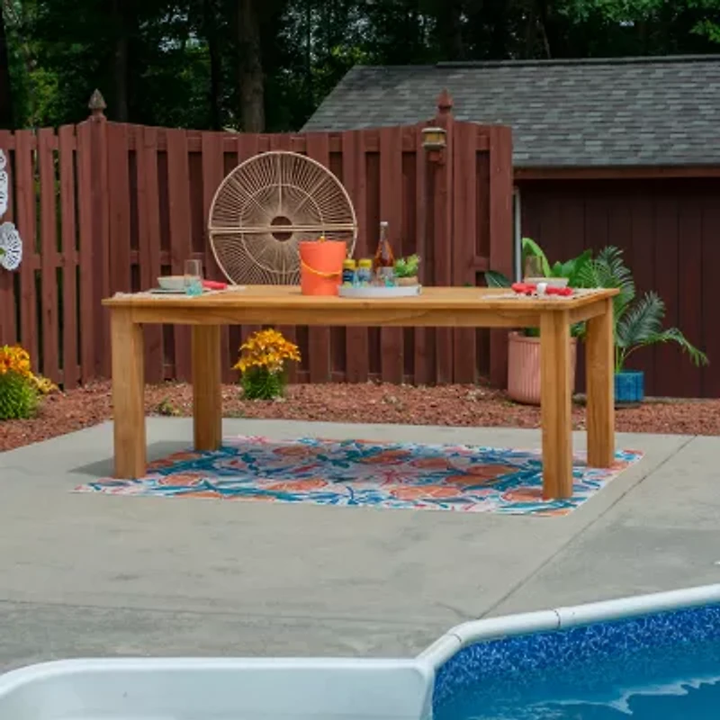 Carlbach Outdoor Teak 8-Seater Dining Table