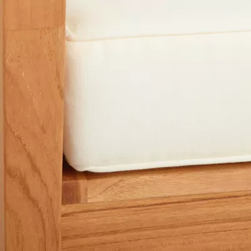 Carlbach Outdoor Teak 2-Seater Loveseat with Cushions