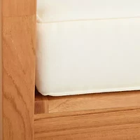 Carlbach Outdoor Teak 2-Seater Loveseat with Cushions