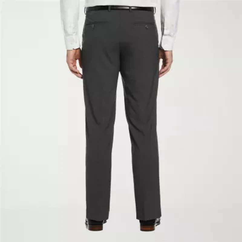Savane Comfort Waist Mens Slim Fit Dress Flat Front Pant