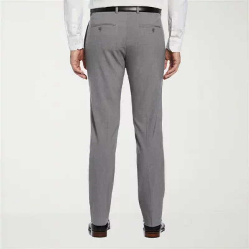 Savane Comfort Waist Mens Slim Fit Dress Flat Front Pant