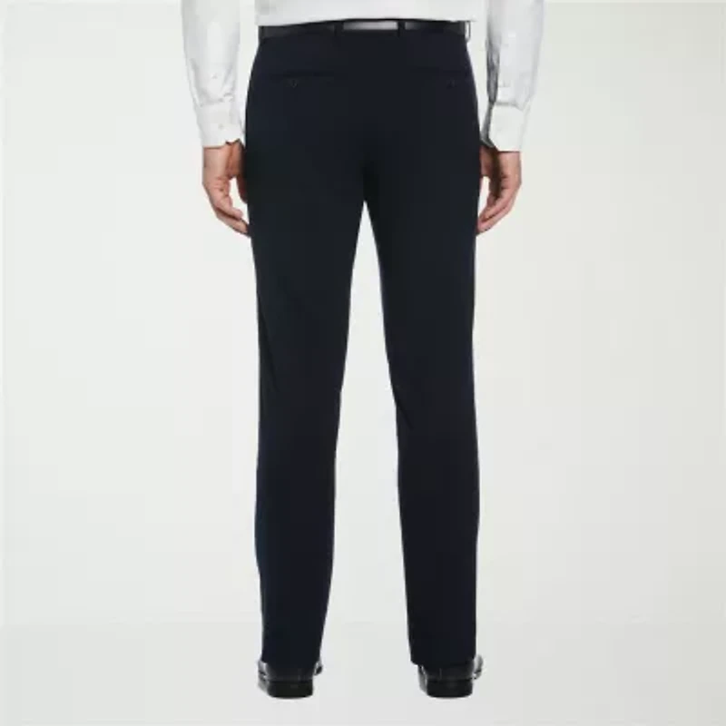 Savane Comfort Waist Mens Slim Fit Dress Flat Front Pant