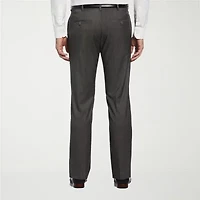 Savane Premium Stretch Expandable Waist Mens Straight Fit Dress Flat Front Pant