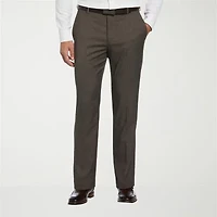Savane Premium Stretch Expandable Waist Mens Straight Fit Dress Flat Front Pant