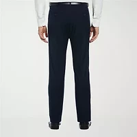 Savane Premium Stretch Expandable Waist Mens Straight Fit Dress Flat Front Pant
