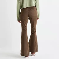 Arizona Womens Flare Low Rise Juniors Flat Front Pant