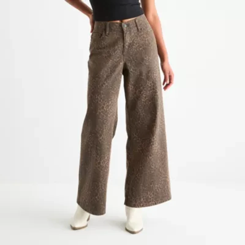 Arizona Juniors Curvy Womens Low Rise Baggy Fit Jean