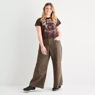 Arizona Juniors Plus Womens Low Rise Baggy Fit Jean