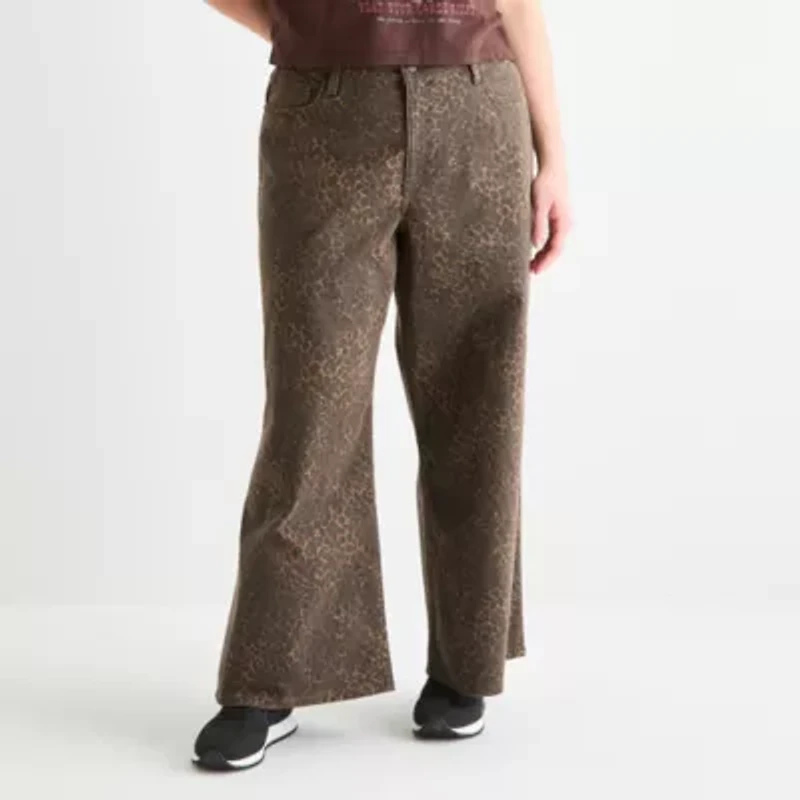 Arizona Juniors Plus Womens Low Rise Baggy Fit Jean