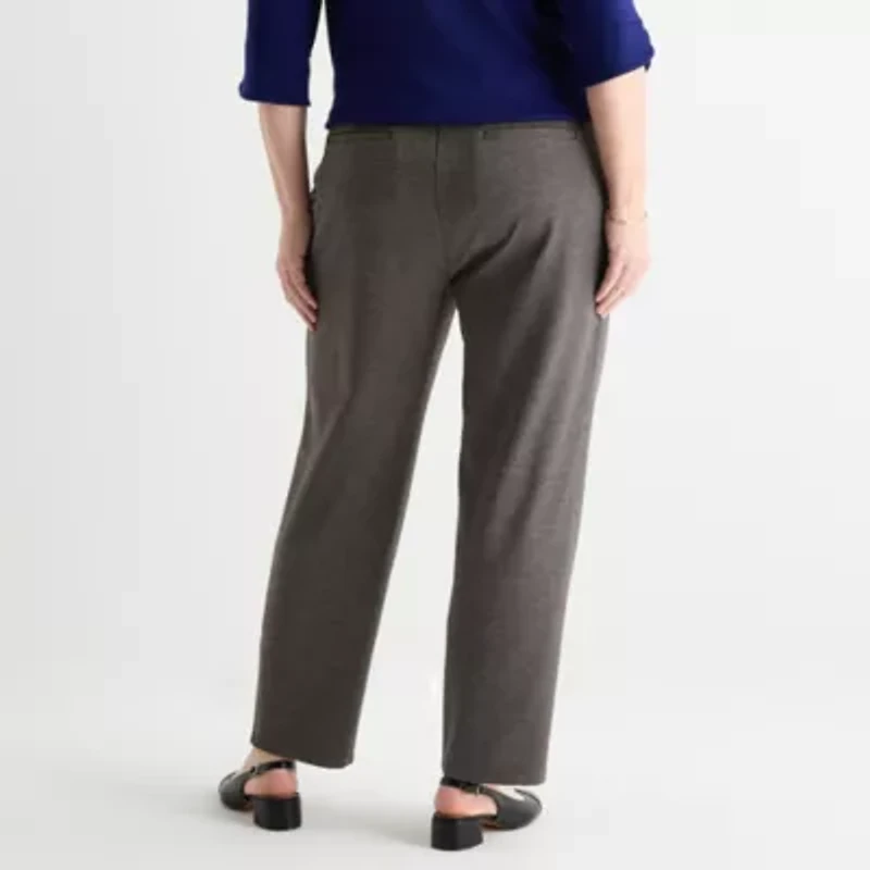 Liz Claiborne Ponte Womens Plus Straight Pull-On Pant