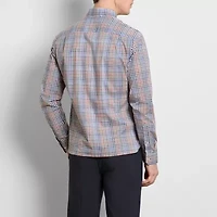 Van Heusen Everyday Defense Stain Shield Mens Long Sleeve Slim Fit Stretch Fabric Wrinkle Free Button-Down Shirt