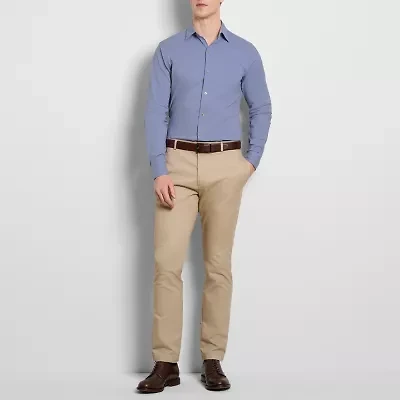 Van Heusen Originals Mens Long Sleeve Slim Fit Stretch Fabric Button-Down Shirt