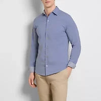 Van Heusen Originals Mens Long Sleeve Slim Fit Stretch Fabric Button-Down Shirt