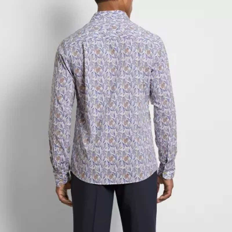 Van Heusen Originals Mens Long Sleeve Slim Fit Stretch Fabric Button-Down Shirt
