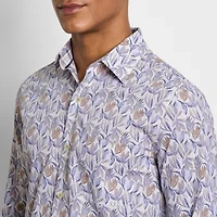 Van Heusen Originals Mens Long Sleeve Slim Fit Stretch Fabric Button-Down Shirt