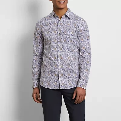 Van Heusen Originals Mens Long Sleeve Slim Fit Stretch Fabric Button-Down Shirt